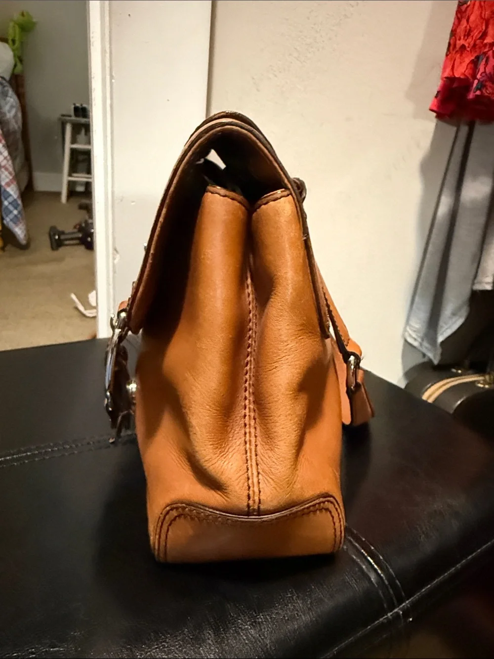 COLE HAAN Structured Shoulder Satchel